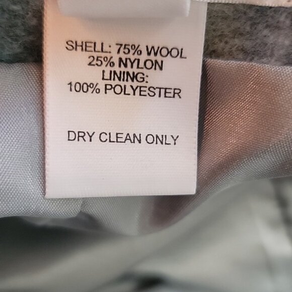 TALBOTS NeW Blue Wool Blend Plaid Fringe Boho Preppy Blanket Wrap Pencil Skirt - Picture 7 of 7